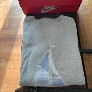 Uniqlo x JW Anderson Gray Sweatshirt with Sailboat Design